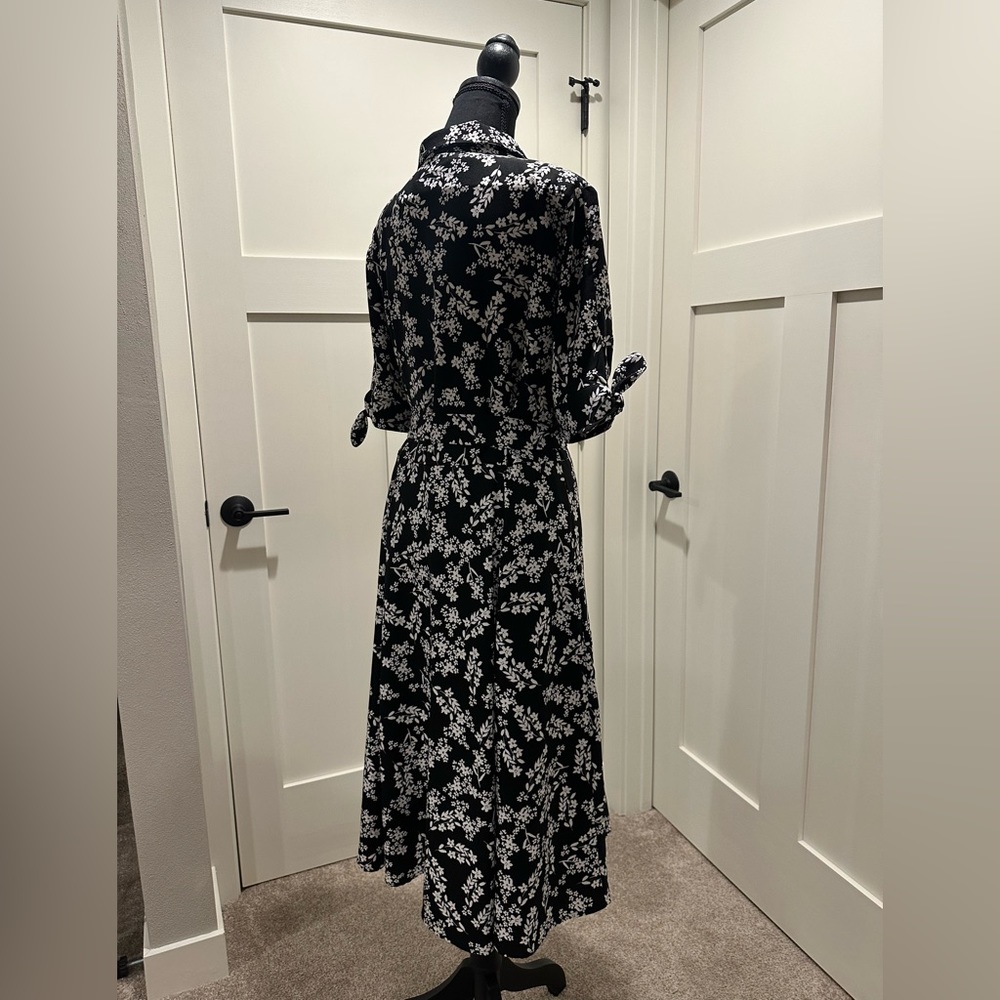 Calvin Klein Floral Printed Midi Shirt Dress - Picture 5 of 10